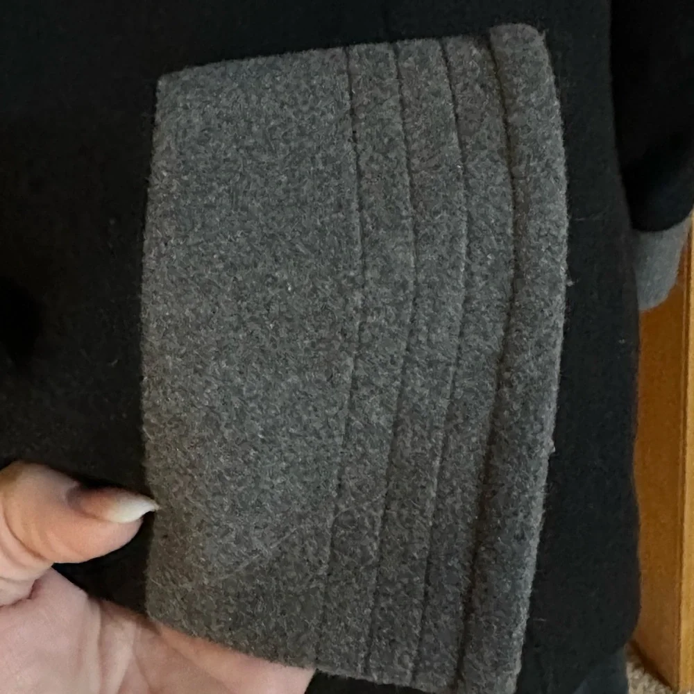 Color Block Pea Coat - Picture 8 of 9